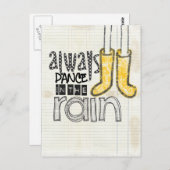 altijd dans in de regen briefkaart (Voorkant / Achterkant)