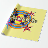 Altijd dansen met de Retro sterren Cadeaupapier (Uitgerold)