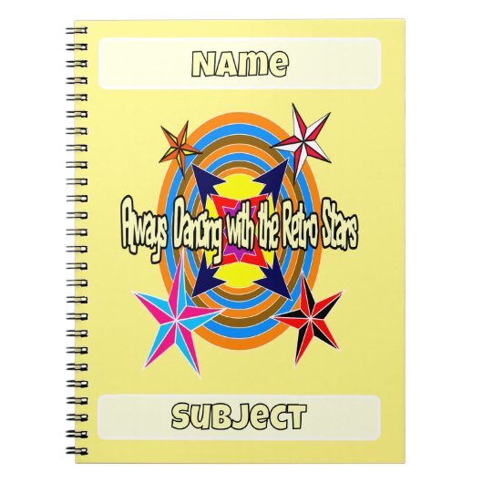 Altijd dansen met de Retro sterren  Notitieboek (Voorkant)