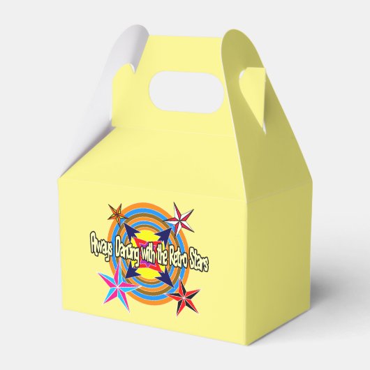Altijd dansen met Retrosterren Bedankdoosjes (Achterkant)