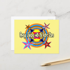 Altijd dansen met Retrosterren Feestdagenkaart