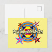 Altijd dansen met Retrosterren Feestdagenkaart (Voorkant / Achterkant)