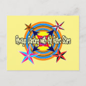 Altijd dansen met Retrosterren Feestdagenkaart (Voorkant)