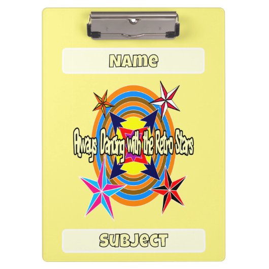 Altijd dansen met Retrosterren Klembord (Voorkant)