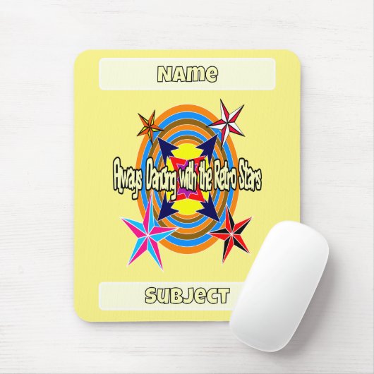 Altijd dansen met Retrosterren Muismat (Met muis)