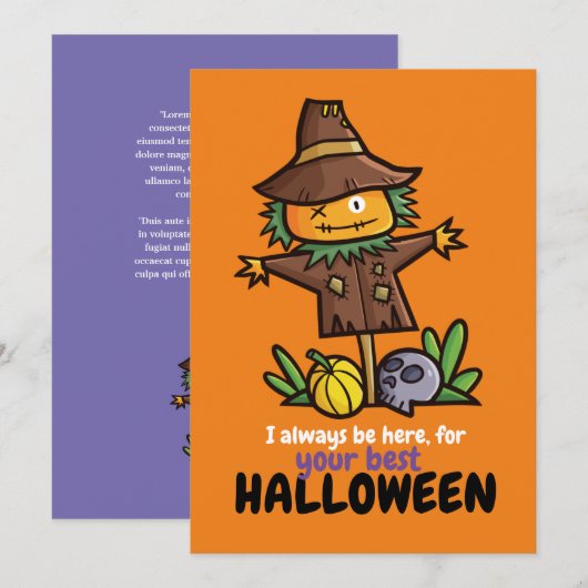 altijd de beste Halloween Bedankkaart (Voorkant / Achterkant)