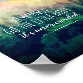 altijd de extra mijl natuur art quote poster (Hoek)