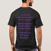 ALTIJD DE STATUS QUO TEGEN T-Shirt (Achterkant)
