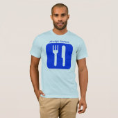 Altijd demper [blauw], altijd demper t-shirt (Voorkant volledig)