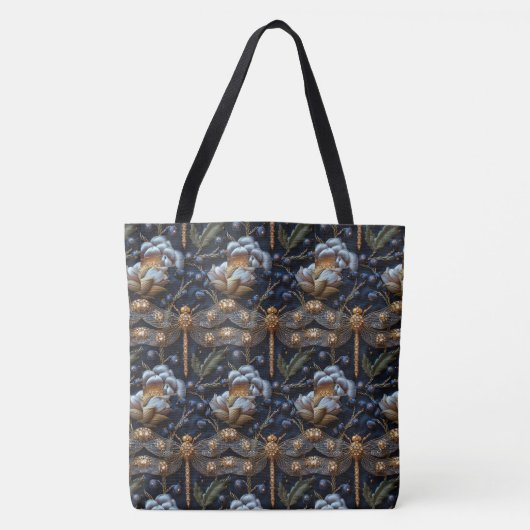 Altijd denken in Dragonfly Large Shoulder Tas (Voorkant)