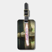 Altijd dol op Inspirerend konijnenkunst print desi Bagagelabel (Voorkant verticaal)