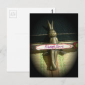 Altijd dol op Inspirerend konijnenkunst print desi Briefkaart (Voorkant / Achterkant)