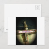 Altijd dol op Inspirerend konijnenkunst print desi Briefkaart (Voorkant / Achterkant)