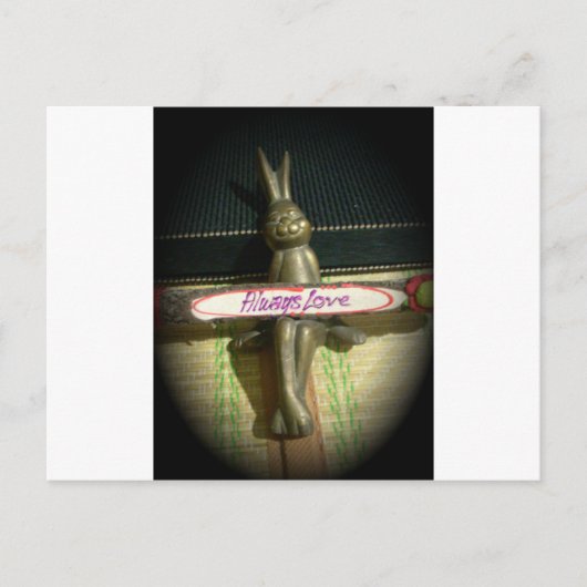 Altijd dol op Inspirerend konijnenkunst print desi Briefkaart (Voorkant)