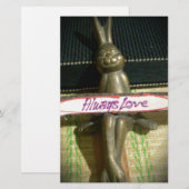 Altijd dol op Inspirerend konijnenkunst print desi Briefpapier (Voorkant / Achterkant)