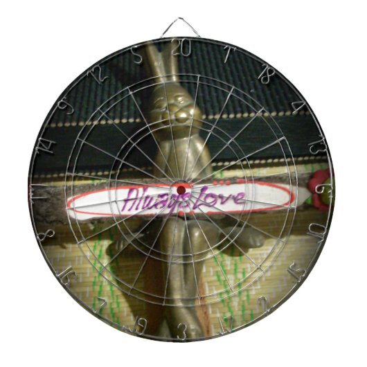 Altijd dol op Inspirerend konijnenkunst print desi Dartbord (Voorkant)