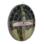 Altijd dol op Inspirerend konijnenkunst print desi Dartbord (Voorkant Links)