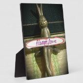 Altijd dol op Inspirerend konijnenkunst print desi Fotoplaat (Zijkant)