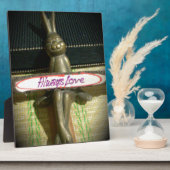 Altijd dol op Inspirerend konijnenkunst print desi Fotoplaat (Zijkant)