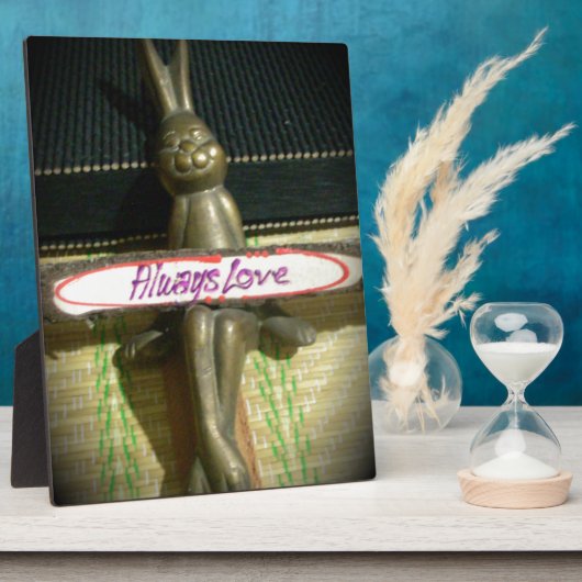 Altijd dol op Inspirerend konijnenkunst print desi Fotoplaat (Zijkant)