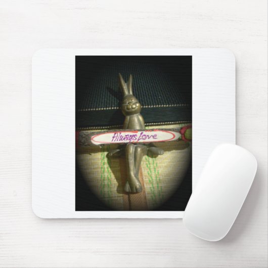 Altijd dol op Inspirerend konijnenkunst print desi Muismat (Met muis)