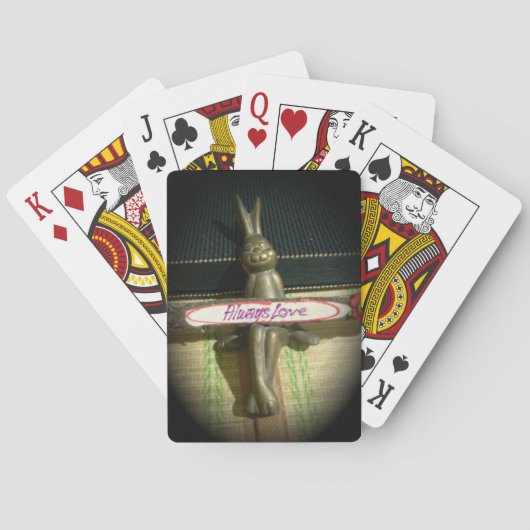 Altijd dol op Inspirerend konijnenkunst print desi Pokerkaarten (Achterkant)