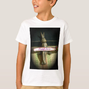 Altijd dol op Inspirerend konijnenkunst print desi T-shirt