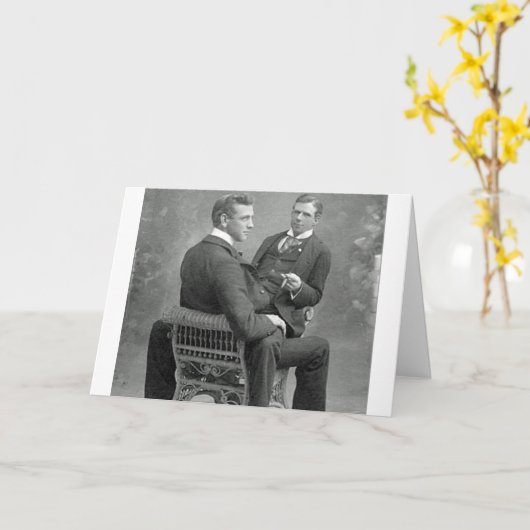 Altijd dol op onze speeltijd  Gay Lovers foto Kaart (Gele Bloem)