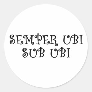 Altijd draag ondergoed (Latijn) Ronde Sticker