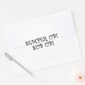 Altijd draag ondergoed (Latijn) Ronde Sticker (Envelop)