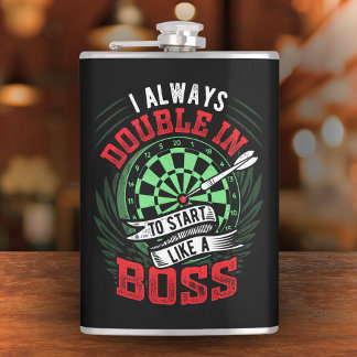 Altijd dubbel in om te beginnen als een Boss Flask Heupfles