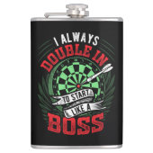 Altijd dubbel in om te beginnen als een Boss Flask Heupfles (Voorkant)