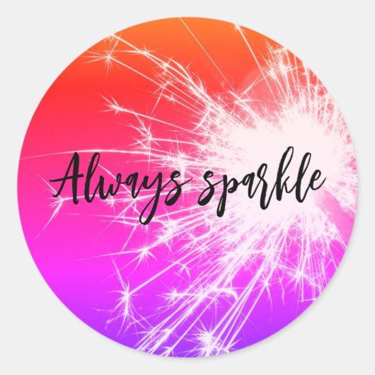 altijd dunne, ronde sticker (Voorkant)