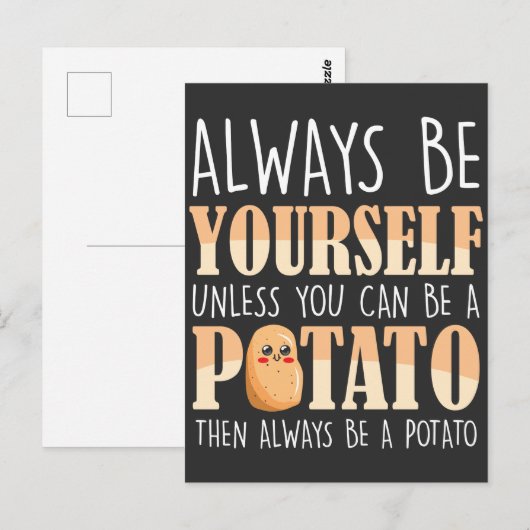 Altijd een aardappel - Aardappelteelt Plant Briefkaart (Voorkant / Achterkant)