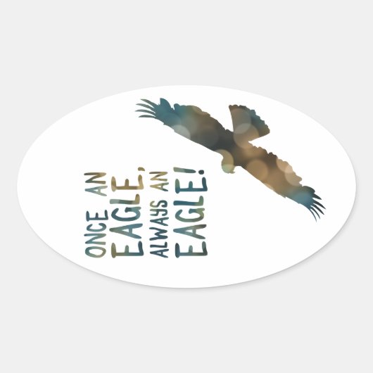 altijd een adelaar ovale sticker (Voorkant)