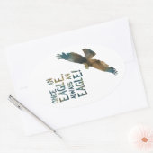 altijd een adelaar ovale sticker (Envelop)