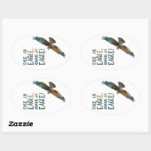 altijd een adelaar ovale sticker (Vel)