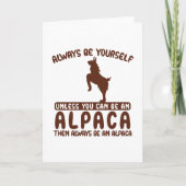 Altijd een Alpaca zijn Kaart (Voorkant)