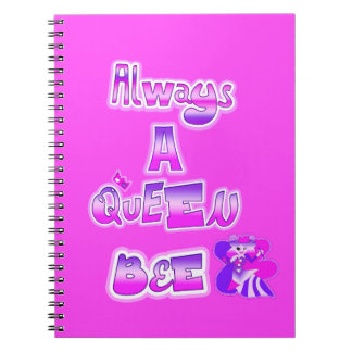 Altijd een bijenkoningin heet roze notitieboek