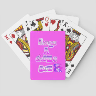 Altijd een bijenkoningin heet roze pokerkaarten