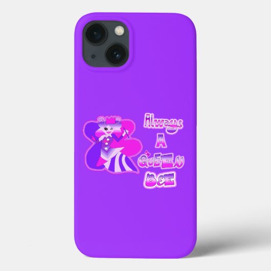 Altijd een bijenkoningin paarse Case-Mate iPhone case (Achterkant)