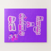 Altijd een bijenkoningin paarse legpuzzel (Horizontaal)