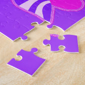 Altijd een bijenkoningin paarse legpuzzel (Zijkant)