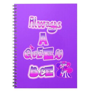 Altijd een bijenkoningin paarse notitieboek