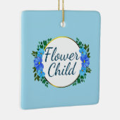 Altijd een Bloedblauwe botanische florale bloem Keramisch Ornament (Rechts)