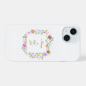 Altijd een boekenmeisje iPhone 15 case (Achterkant horizontaal)