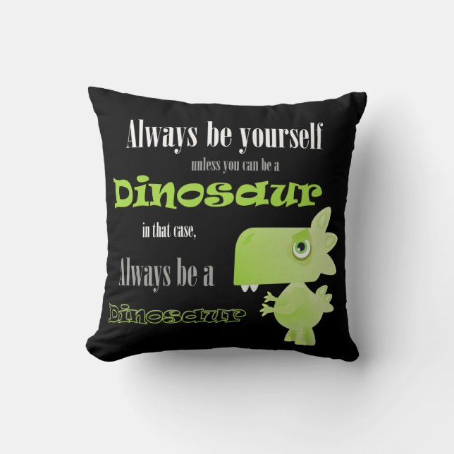 Altijd een dinosaurus zijn kussen (Voorkant)
