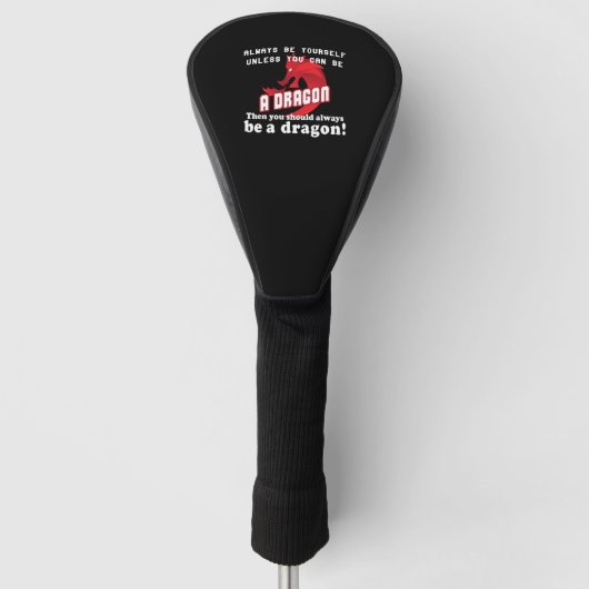 Altijd een draak zijn golfheadcover (Voorkant)
