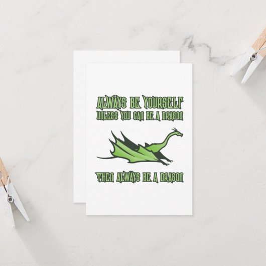 Altijd een draak zijn kaart (Voorkant / Achterkant in situ)