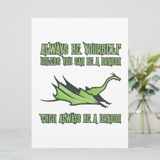 Altijd een draak zijn save the date (Staand voorkant)